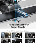 MagSafe Car Mount 2 In 1 Vent Clip Or Dashboard Mount For iPhone 16 15 14 13 12 Pro Plus Mini Ultra 2025 with secure grip