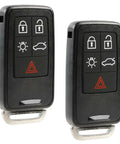 Drop In Replacement Key Fob For Volvo S60 S80 V60 V70 XC60 XC70 Keyless Entry Smart Remote 5 Button KR55WK49264 Set Of 2