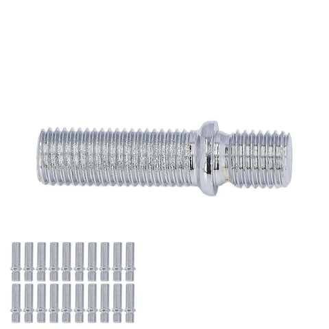 Heavy Duty 33mm Shank Extended Wheel Conversion Stud Kit Heat Treated Grade 10.9 Steel Zinc Plated 50mm Length Screw Adapters For Euro Cars 20 Pack M12*1.25 To M12*1.5 Perfect Fit Upgrade, 20 studs