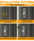 Installation tutorial for 4 Piece Sliding Door Keeper Locks Set With Mounting Screws For Glass Patio Doors And Gates, showing step-by-step process.
