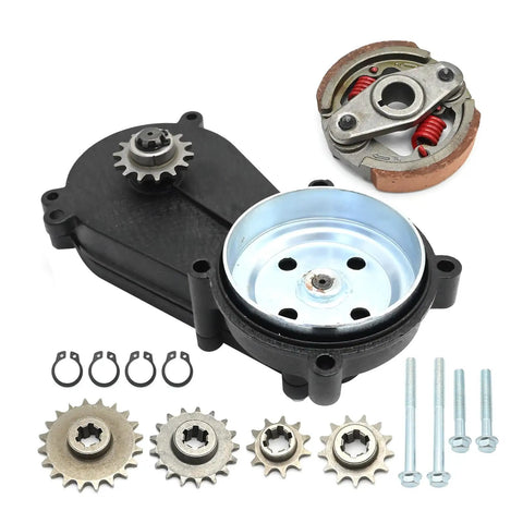 Gear Reduction Box Clutch Replacement For 43cc 47cc 49cc 50cc 2 Stroke T8F Pocket Bikes with sprockets and bolts included