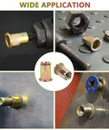 Image showing 100 Pack 5/16 Inch Rivet Nut Set 5/16-18 UNC Flat Head Rivnut Inserts, zinc yellow plated carbon steel in various applications