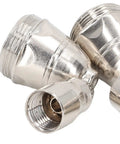Heavy Duty 50 Piece Plasma Cutting Torch Consumable Kit with copper nozzles showing detailed view of threaded connectors.