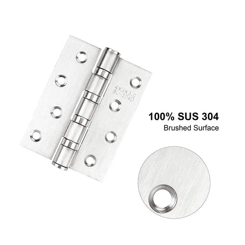 Legit 304 Stainless Steel Folding Butt Hinges Rock Solid Rust Proof Cabinet Door Connectors For Drawers Boxes And Windows Heavy Duty Mounting Screws Kit 3 Inch Size with brushed surface