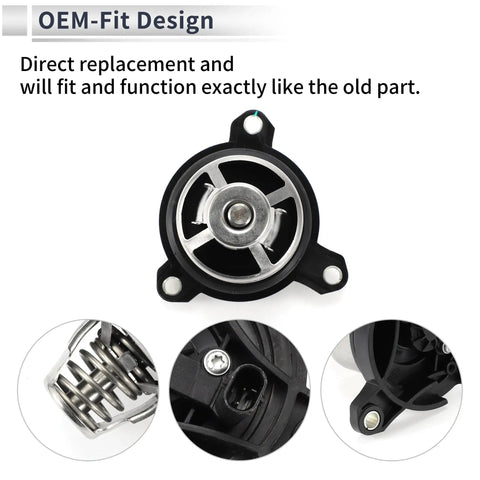 Straight Up Inner Thermostat And Coolant Housing Assembly For Audi A6 A7 Q8 2019 To 2022 showing top view with metal and plastic parts.