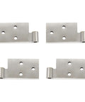 Ford Bronco Door Hinges Kit Left And Right For 1966-1977, Galvanized Silver Finish, 304 Stainless Steel