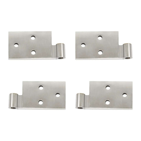 Ford Bronco Door Hinges Kit Left And Right For 1966-1977, Galvanized Silver Finish, 304 Stainless Steel
