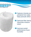 2 Pack Wick Filter Replacement For Kenmore Console Humidifiers 14410 14411 white filter with HQRP logo