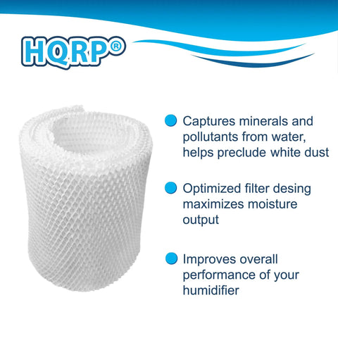 2 Pack Wick Filter Replacement For Kenmore Console Humidifiers 14410 14411 white filter with HQRP logo