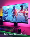 LED Backlight Kit For 70 To 85 Inch TVs, 20ft USB Powered Light Strip creating immersive gaming experience with color changing RGB