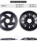 Mid Drive Chainring Kit For BBS01 BBS02 BBSHD 44T 46T 42T Offset Sprocket For Ebike Conversion display with measurements
