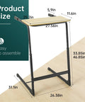 Walking Pad Desk Attachment With Adjustable Height And Handlebar Two-In-One Laptop Workstation showing dimensions