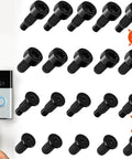 Replacement Screws Kit For Video Doorbells, Fits All Video Doorbell Models, 20 Pieces In 4 Sets, Black Finish shown with video doorbell
