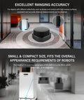 RPLIDAR S2 2D 360 Degree LIDAR Sensor for Robots 30 Meters Scanning Radius IP65 Weatherproof on a robotic platform indoors