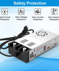 Easy To Use Universal 110V To 12V AC DC Converter Power Supply with safety protection icons on display