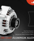 Beefed Up 105 Amp 12V Alternator For 4.3L GM V6 SUVs And Trucks 1998 To 2000 Blazer S10 Jimmy Sonoma Astro Isuzu Hombre Bravada Safari Oldsmobile Fits 1998 2000 Chevy GMC Family Vehicles Clockwise 6 Groove Pulley with die-cast aluminum design.