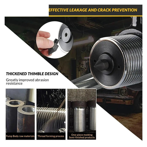 Auto Shop Essential 5 Ton Mini Hydraulic Gear Puller Kit With Rock Solid Three Prong Jaw Design showing thickened thimble design for abrasion resistance.