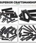 405 Piece Roll Pin Set With 27 Sizes Slotted Spring Pins For Dowel Tension And Expansion Black Steel Pins