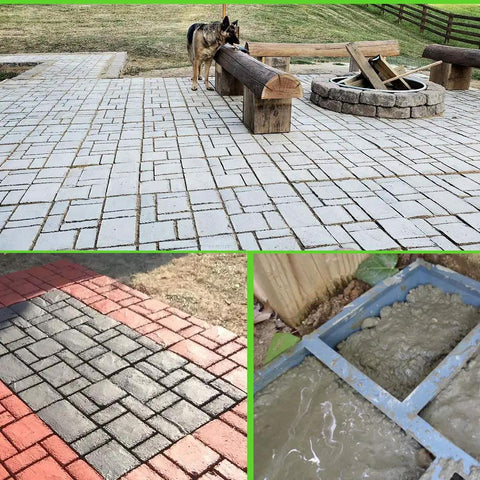 Reusable Concrete Path Mold Set 17.5 x 15.5 x 1.5 Inches 10 Grid Walk Path Maker For Stepping Stones Pavers Garden Yard DIY Walkway