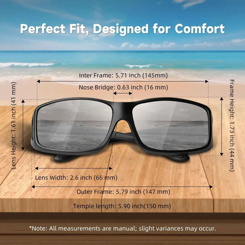 Over Glasses Sunglasses For Men And Women Polarized Anti Glare Sun Glasses UV Protection Wraparound Yellow Lenses Fit Over