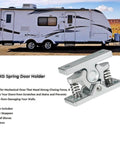 2 Pcs RV Door Catch And Trailer Door Latch Spring Loaded Easy Lock Stop Double Roller Zinc Alloy Durable Door Hardware