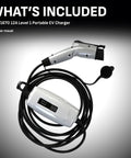 Go-To Portable Level 1 EV Charger For Home And On The Go 12 Amp At 120 Volt NEMA 5 15P Plug J1772 Connector SEV1670