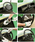 Installation steps for D Bottom Golf Cart Steering Wheel With Adapter For Precedent Carts Red Skid Finish Easy Install