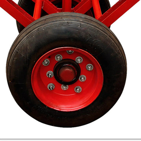 Two Wheel Concrete Pole Mover Cart For Heavy Duty Utility Poles Single Utility Pole Dolly With Beast Steel Construction For Linemen Field Work And Power Installation wheel detail