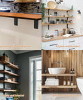 Heavy Duty Countertop Support Brackets 12 Inch 4 Pack With Hardware in kitchen countertop and wall shelf settings.