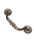 Two Pack Vintage Bronze Cabinet Pulls 4.25 Inch Center To Center For Doors Cabinets Chests And Drawers With Included M4 Screws 25mm And 40mm