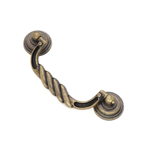 Two Pack Vintage Bronze Cabinet Pulls 4.25 Inch Center To Center For Doors Cabinets Chests And Drawers With Included M4 Screws 25mm And 40mm