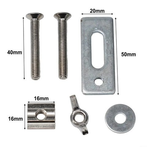 Solid Zinc Aluminum T-Track Hold Down Clamps Set Perfect For CNC Router Woodworking jobs and 3018 Pro Engraving Machines with Secure M6 fitment parts.