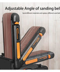 Adjustable angle of Heavy Duty Desktop Belt Sander With Brushless Motor For Wood Grinding Polishing And Finishing.