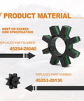Rock Solid Electric Power Steering Motor Shaft Kit For Select Toyota Models with black and green ABS material for easy installation.