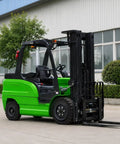 Effortless Electric Forklift Truck And Portable Pallet Stacker for material transport in a warehouse setting.