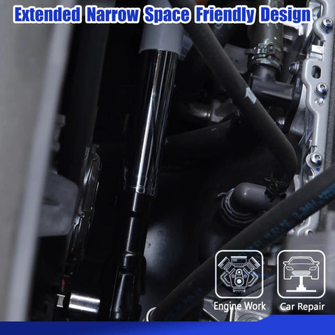 One Half Inch Offset Extension Wrench For Impact Drills With Three Eighths Inch And One Quarter Inch Adapters in engine repair