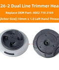 2 Pack C26-2 Dual Line Trimmer Head Replacement 4002 710 2169 for Compatible Gas String Trimmers Auto Cut 0.095 Inch Line