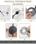 Industrial Rustic Wall Sconces Set Of 2 Hardwired Wall Lamps With Fabric Shades Black Finish installation instructions