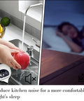 4 Pack Garbage Disposal Splash Guard Rubber Inserts 3.1 Inch Kitchen Sink Drain Guard reducing noise in kitchen and bedroom