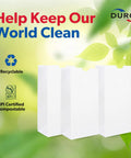 White Paper Bags with SOS Bottom, 500-Count, Size 5.00 x 3.12 x 9.75 Inches against eco-friendly background