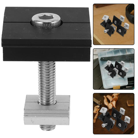 Premium 4 Piece Solar Panel Middle Clamps With M8 Bolts And Heavy Duty Pressure Blocks for easy rooftop array setup.