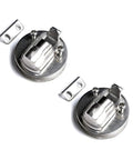 Two Pack Flush Mount Boat Hatch Latch Handle In 316 Stainless Steel, Waterproof Marine Locker Slam Lock, Pull Ring Flush Latch