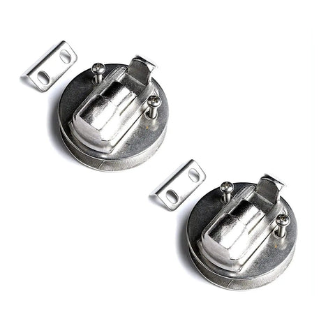 Two Pack Flush Mount Boat Hatch Latch Handle In 316 Stainless Steel, Waterproof Marine Locker Slam Lock, Pull Ring Flush Latch