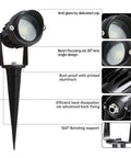 6 Pack 10W Low Voltage LED Landscape Lights Outdoor Spotlight 12V Warm White 1000 Lumens Waterproof Uplight Kit with connectors
