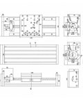 High Performance CNC Linear Slide With SFU1605 Ballscrew And HGR20 HGH20CA Rails For Precision 300mm Stroke technical drawing.