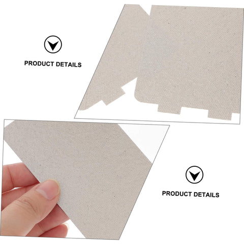 Close-up of beige 12 Pack Mica Sheets For Microwave Oven Heat Resistant Insulation Waveguide Covers Cut To Fit Replacement Plates