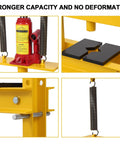 Beefy 6 Ton Hydraulic Press For Auto Repair And Metalworking 13000 Lbs Heavy Duty Bearing Press H Frame details and components