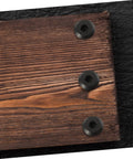 M6x25 Black Stainless Steel Binding Screws With Hex Socket Barrel Nuts securing wood and leather for durable assembly.