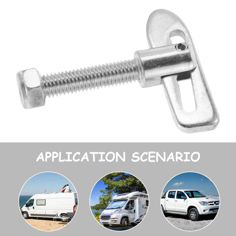 Heavy Duty T-Shaped Alloy Trailer Quick Release Lock Pin M8 showing durable steel alloy pin for hitch security.
