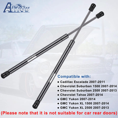 High Output Rear Liftgate Glass Gas Shock Strut for Chevy Tahoe Suburban 07 Through 14 Gmc Yukon And Cadillac Escalade, black.
